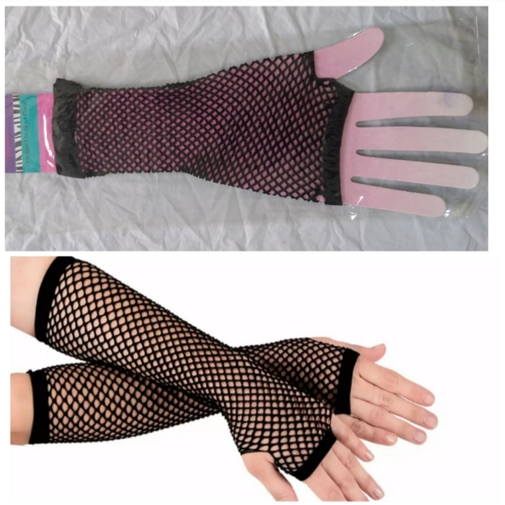 Almar Fingerless Fishnet Gloves Party Costume Masquerade Goth Whimsigoth Fetish